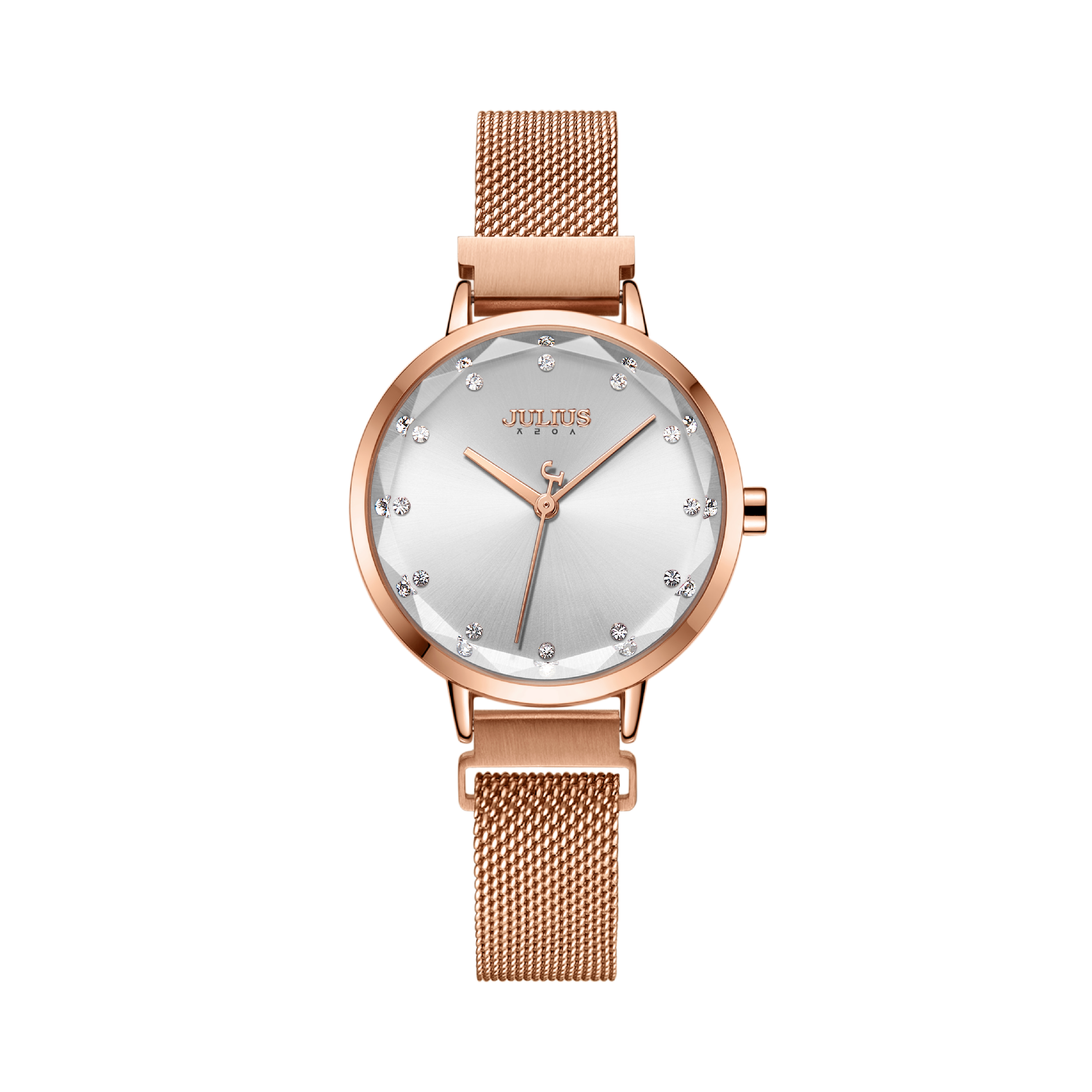 นาฬิกา Julius JA-1143 B สายสแตนเลสถัก สีโรสโกลด์