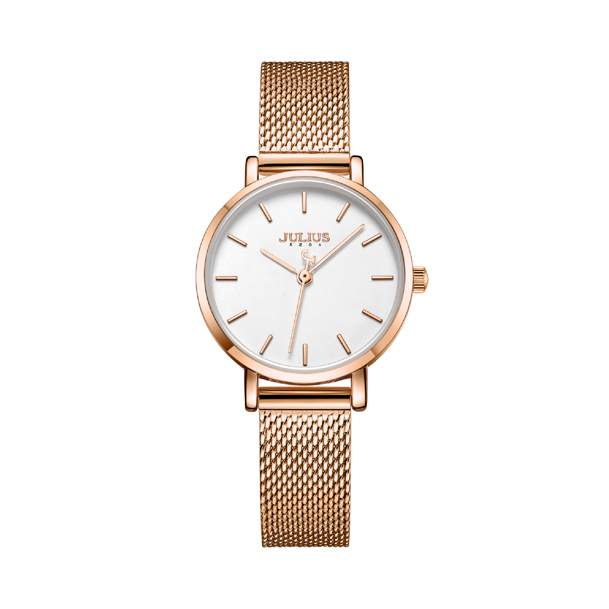 นาฬิกา Julius JA-1164L C สายสแตนเลสถัก สีโรสโกลด์