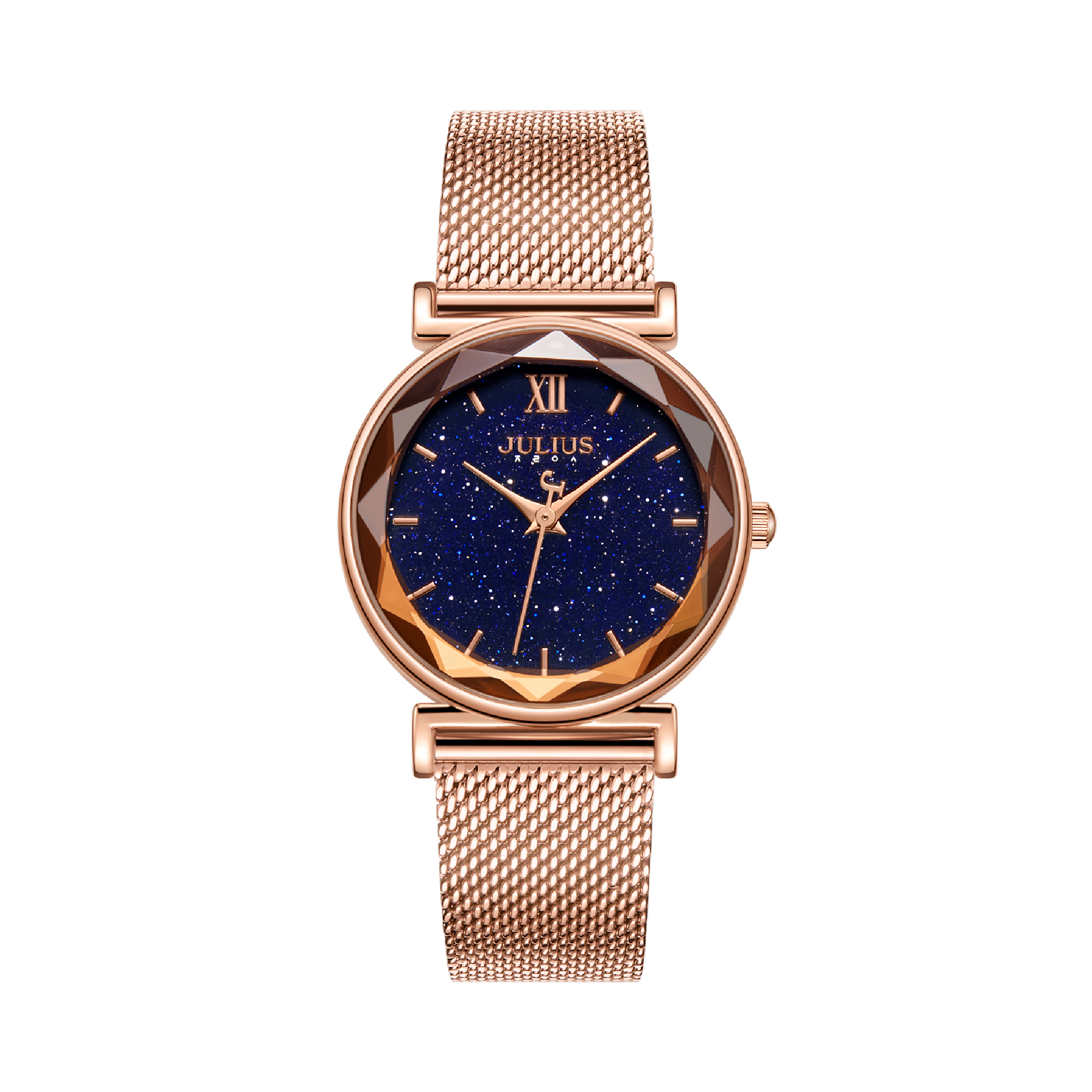 นาฬิกา Julius JA-1172 F สายสแตนเลสถัก สีโรสโกลด์