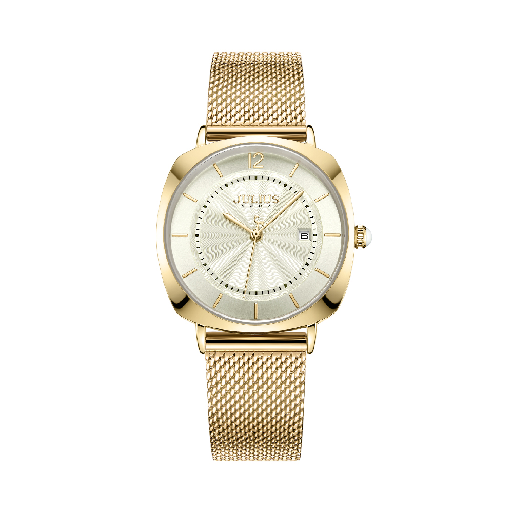 นาฬิกา Julius JA-1190L E สายสแตนเลสถัก สีทอง