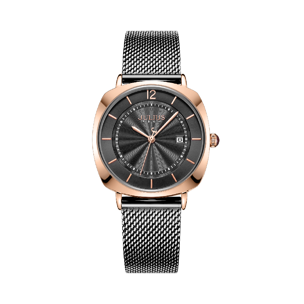 นาฬิกา Julius JA-1190L H สายสแตนเลสถัก สีเทา