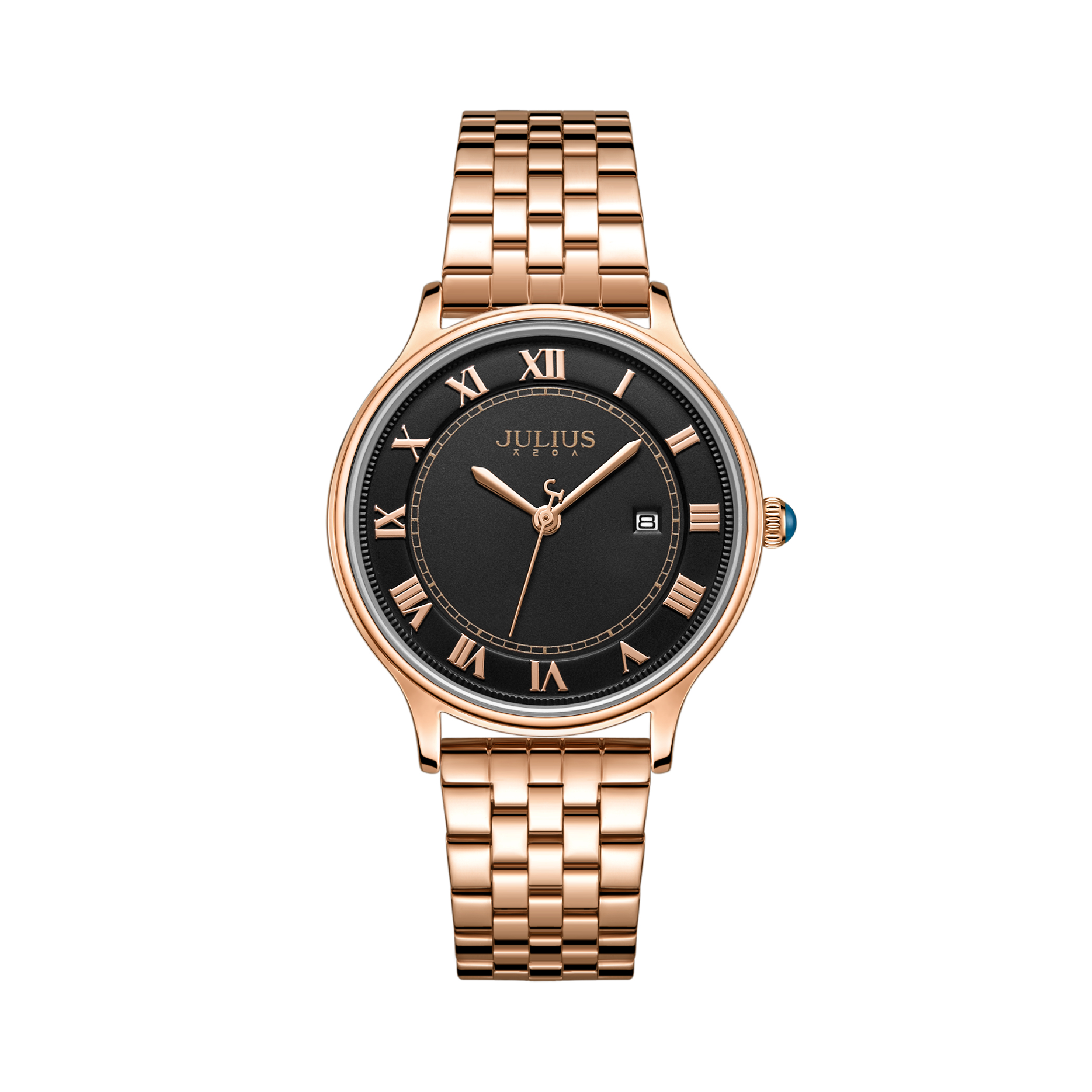 นาฬิกา Julius JA-1303 D สายสแตนเลส สีโรสโกลด์