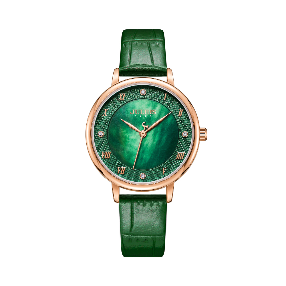 นาฬิกา Julius JA-1327 B สายหนัง สีเขียว