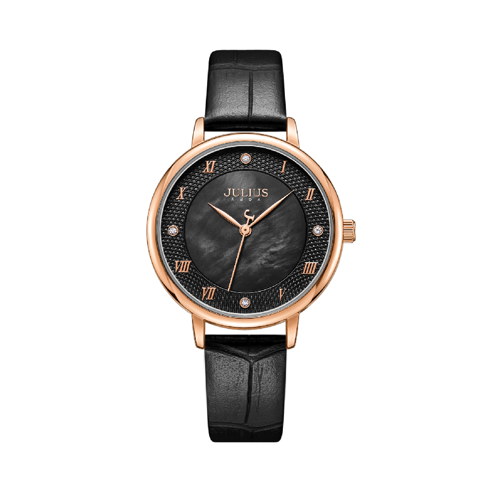 นาฬิกา Julius JA-1327 D สายหนัง สีดำ