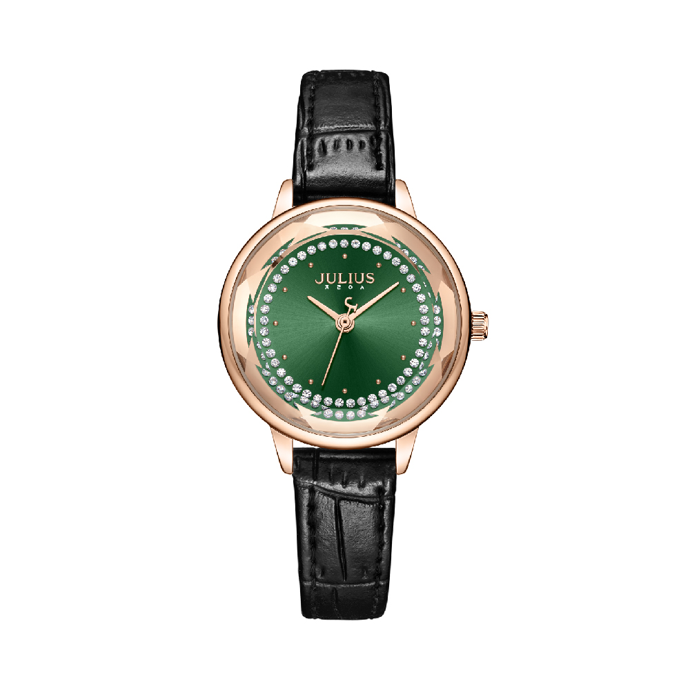 นาฬิกา Julius JA-1355 D สายหนัง สีดำ