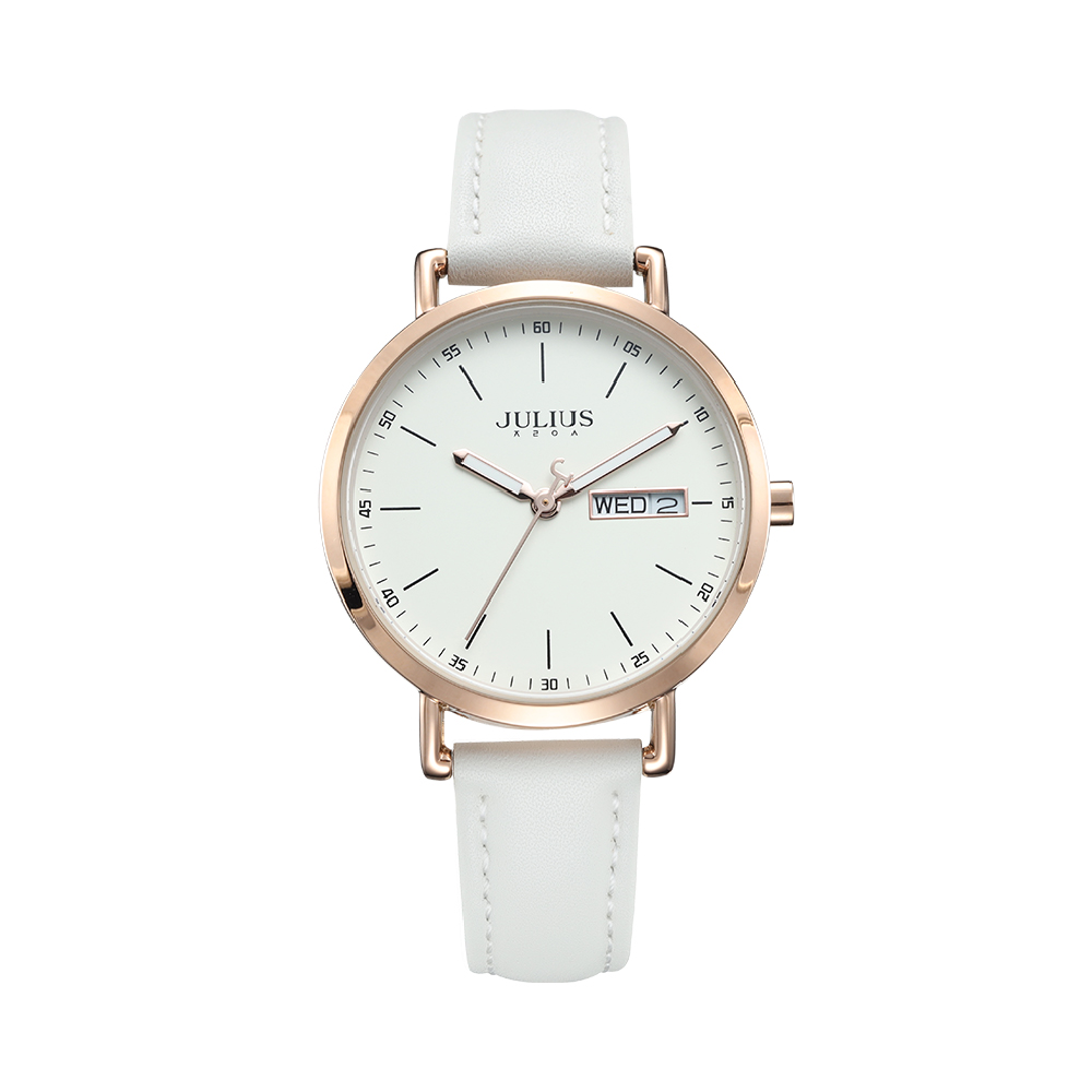 นาฬิกา Julius JA-1381 A สายหนัง สีขาว