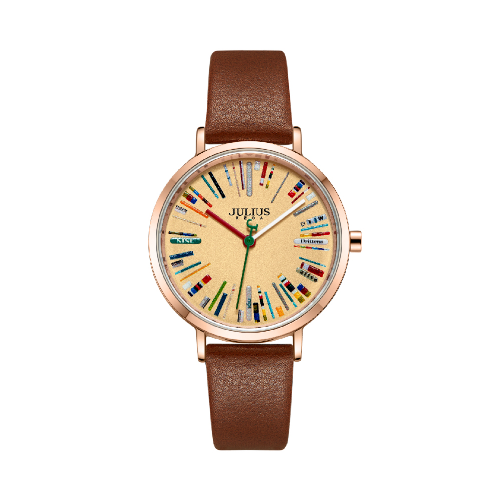 นาฬิกา Julius JA-1386D สายหนัง สีน้ำตาล