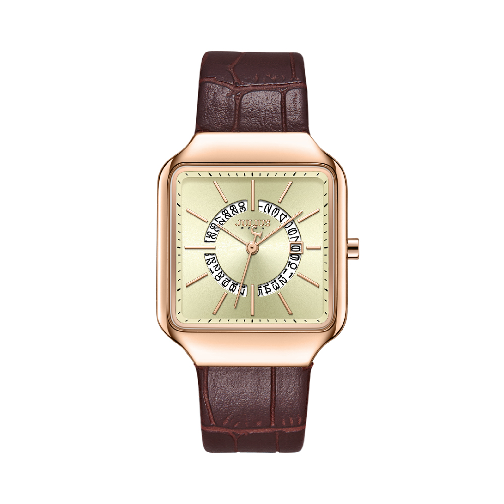 นาฬิกา Julius JA-1392M B สายหนัง สีน้ำตาล