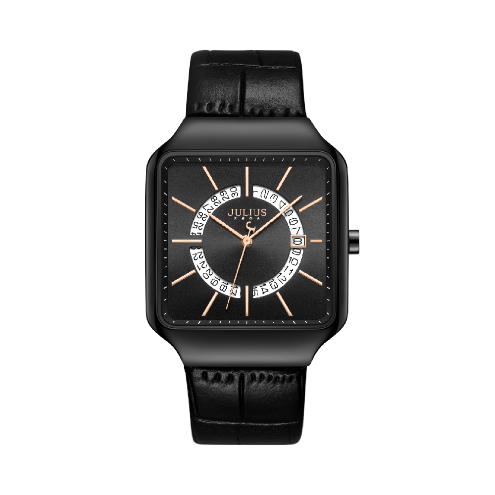 นาฬิกา Julius JA-1392M D สายหนัง สีดำ