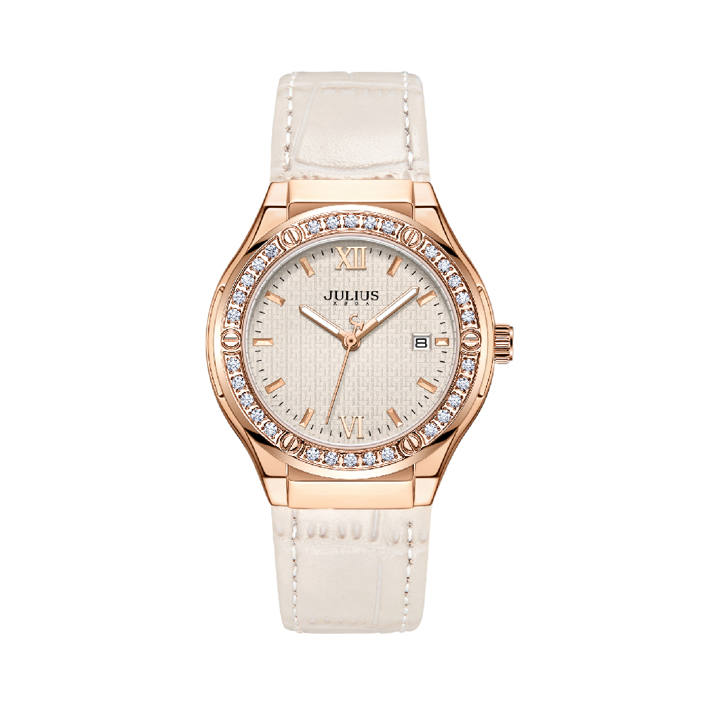 นาฬิกา Julius JA-1395 C สายหนัง สีเบจ