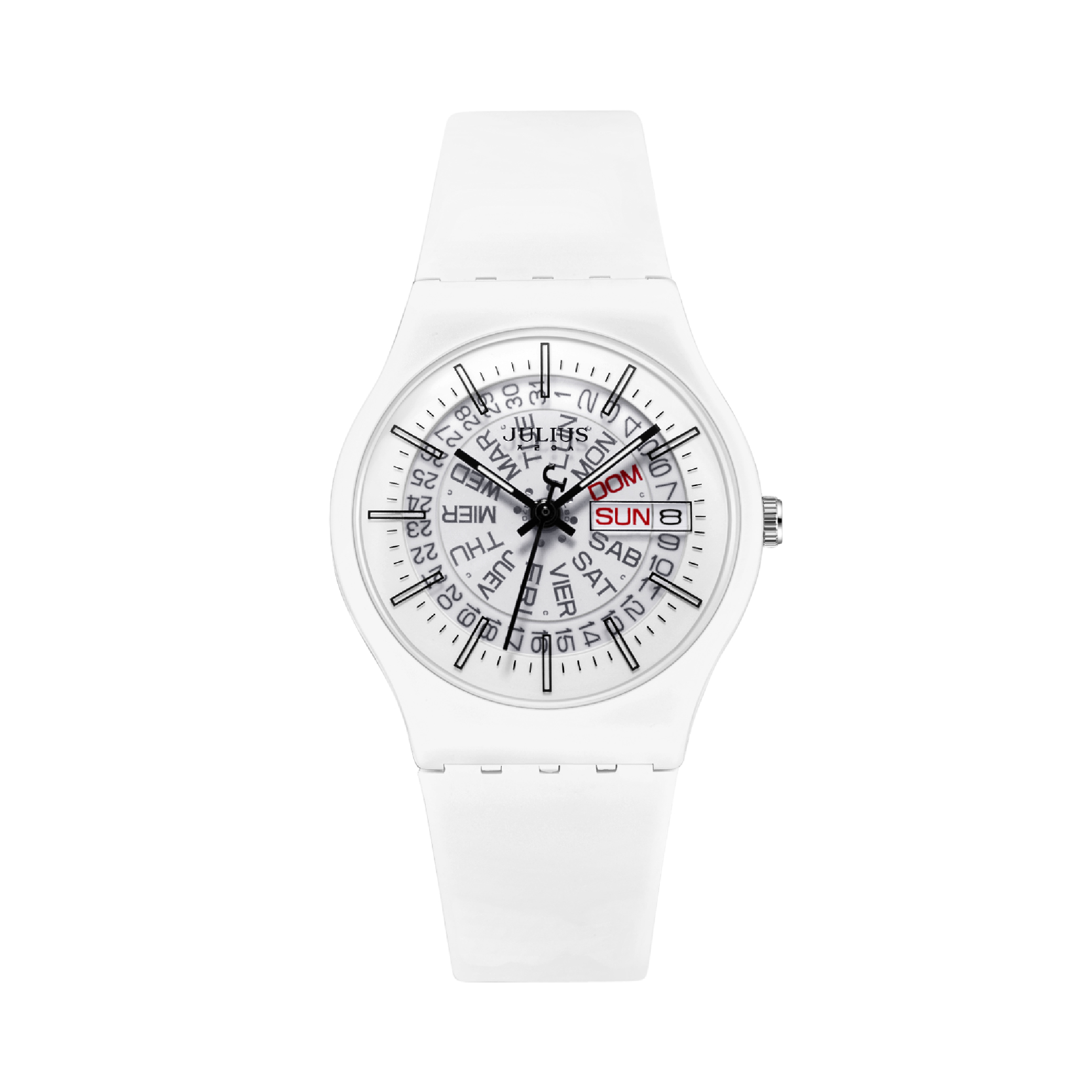 นาฬิกา Julius JA-1396 A สายซิลิโคน สีขาว
