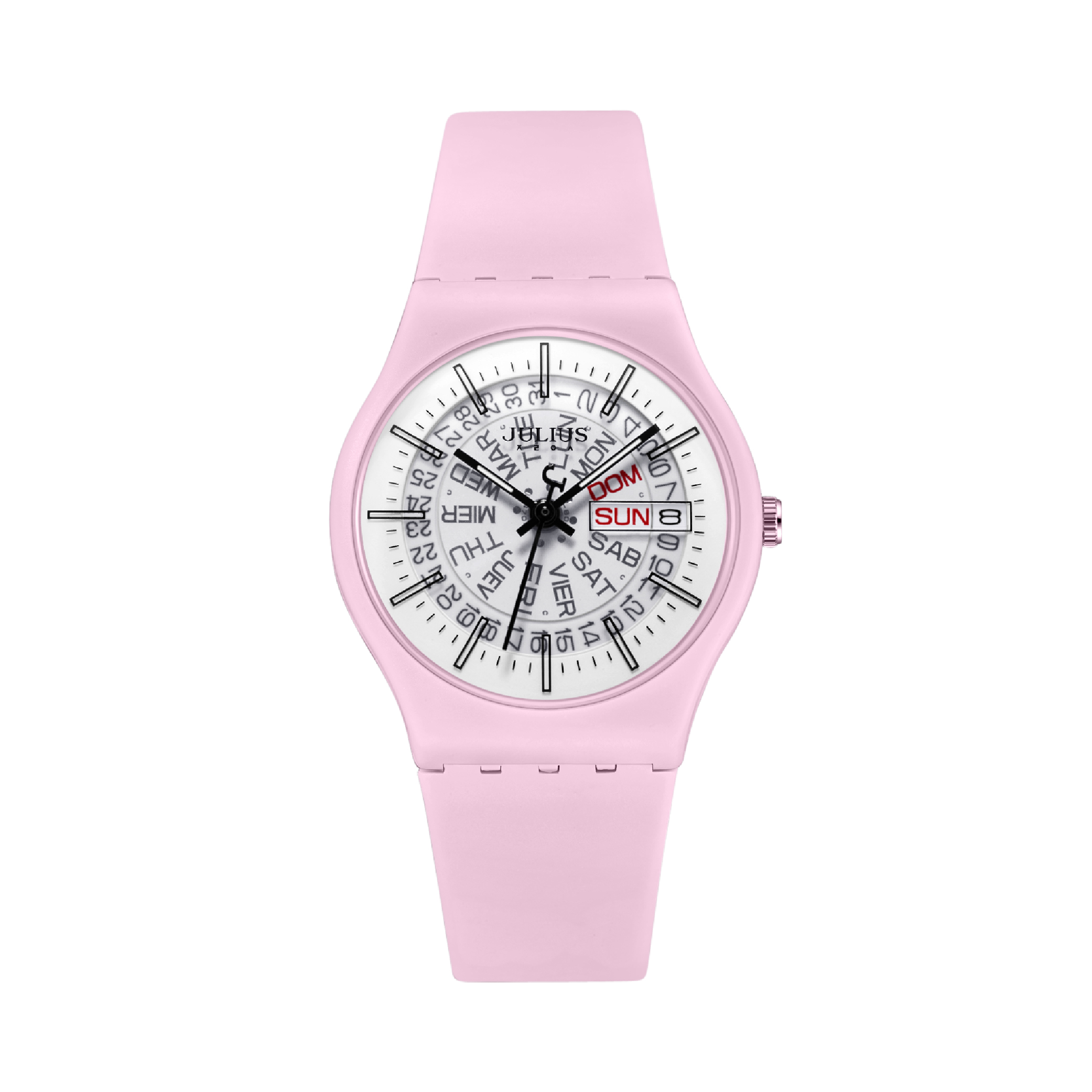 นาฬิกา Julius JA-1396 B สายซิลิโคน สีชมพู