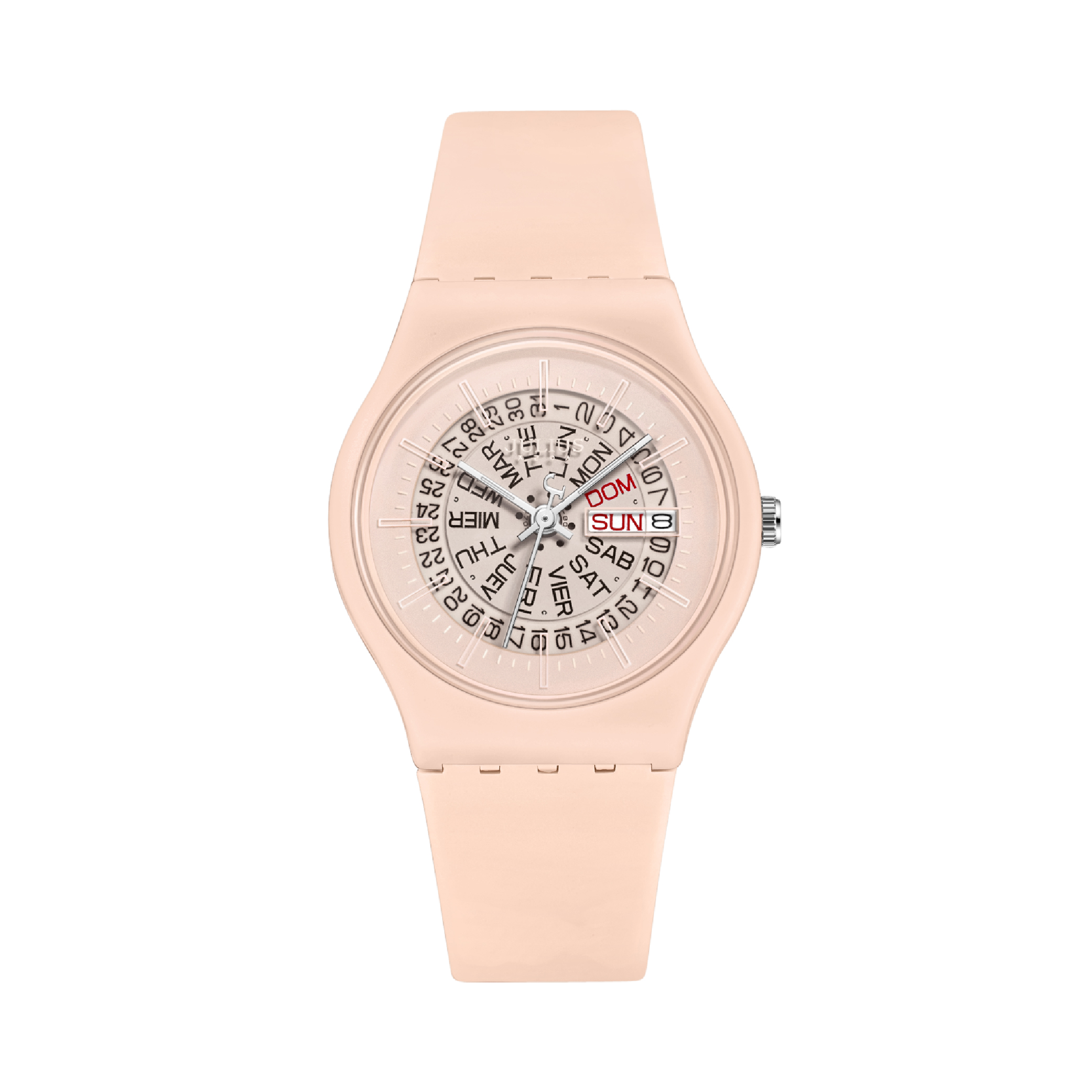 นาฬิกา Julius JA-1396 D สายซิลิโคน สีชมพูอ่อน