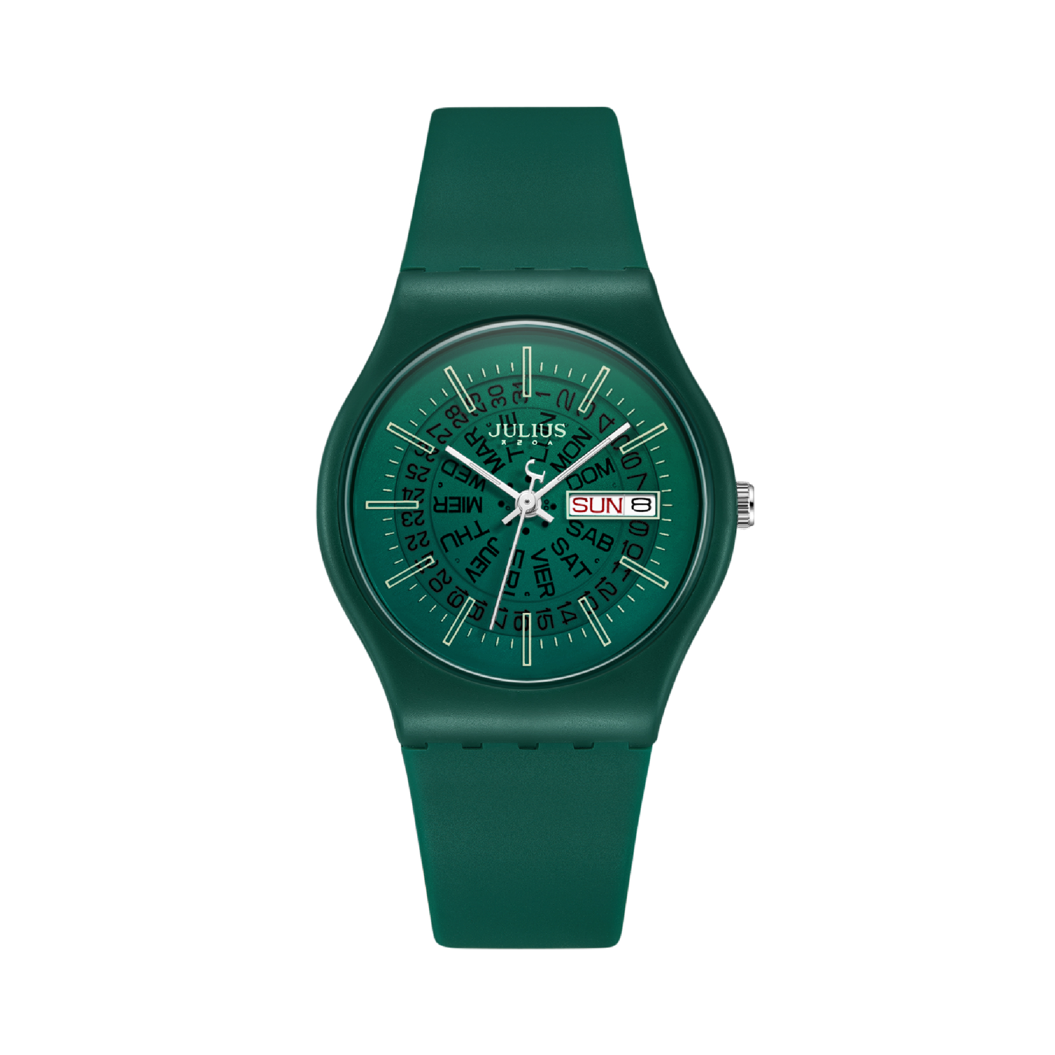 นาฬิกา Julius JA-1396 E สายซิลิโคน สีเขียว