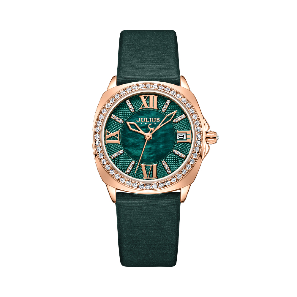 นาฬิกา Julius JA-1401 C สายหนัง สีเขียว