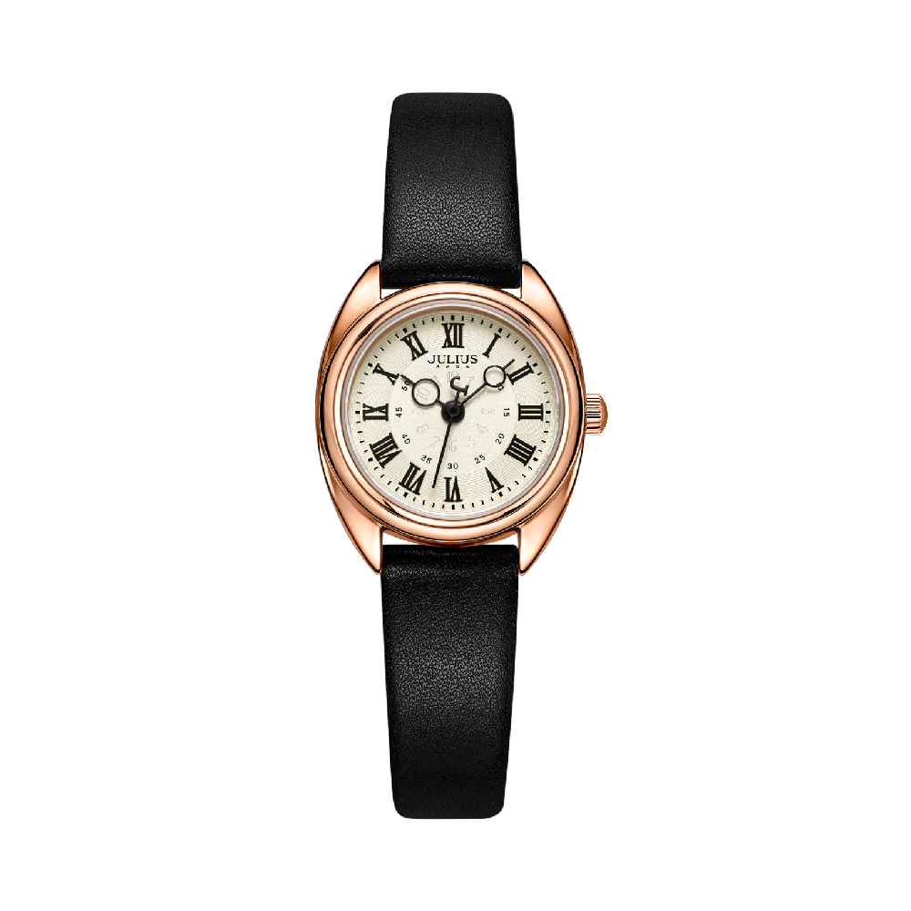 นาฬิกา Julius JA-1402 E สายหนัง สีดำ