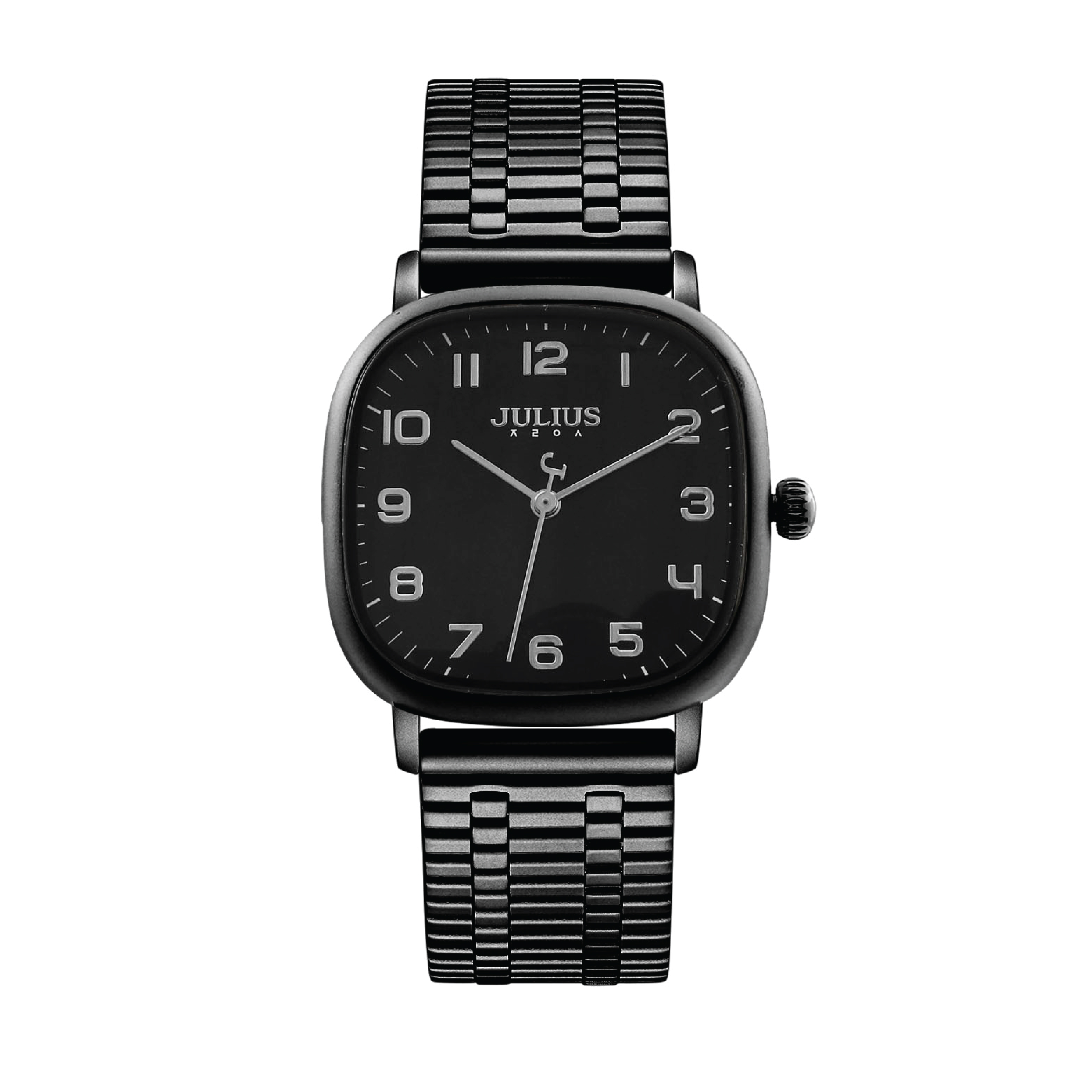 นาฬิกา Julius JA-1403 F สายสแตนเลส สีดำ