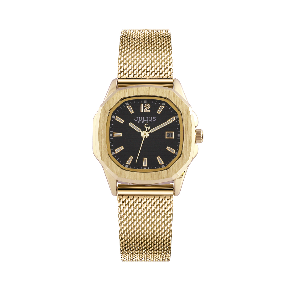 นาฬิกา Julius JA-1433 C สายสแตนเลสถัก สีทอง