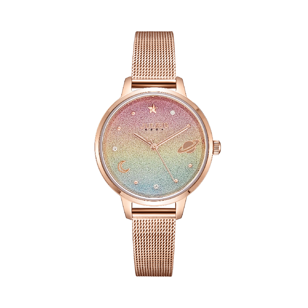 นาฬิกา Julius JA-1442 C สายสแตนเลสถัก สีโรสโกลด์