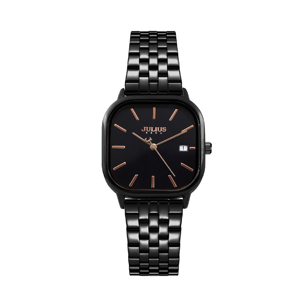นาฬิกา Julius JA-1448 F สายสแตนเลส สีดำ