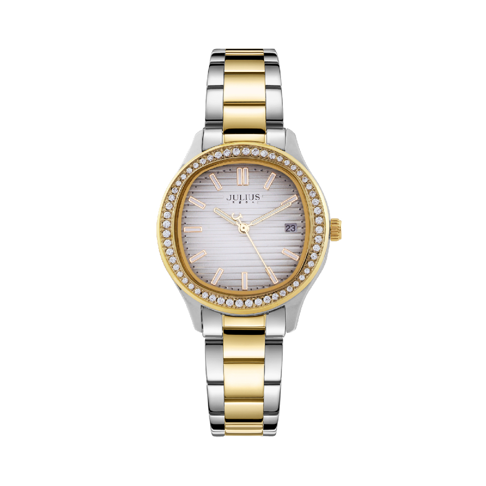 นาฬิกา Julius JA-1460 G สายสแตนเลส สีสองกษัตริย์