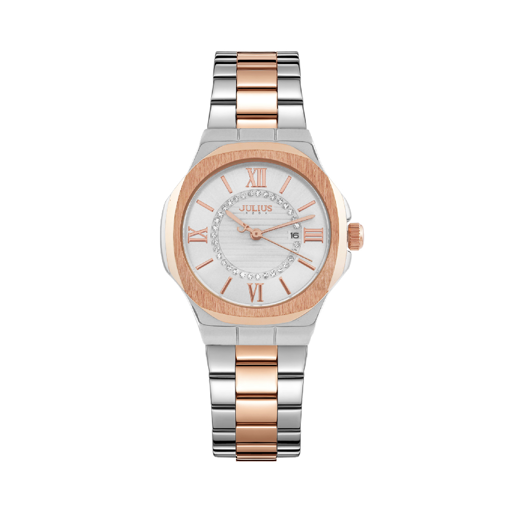 นาฬิกา Julius JA-1461 H สายสแตนเลส สีสองกษัตริย์