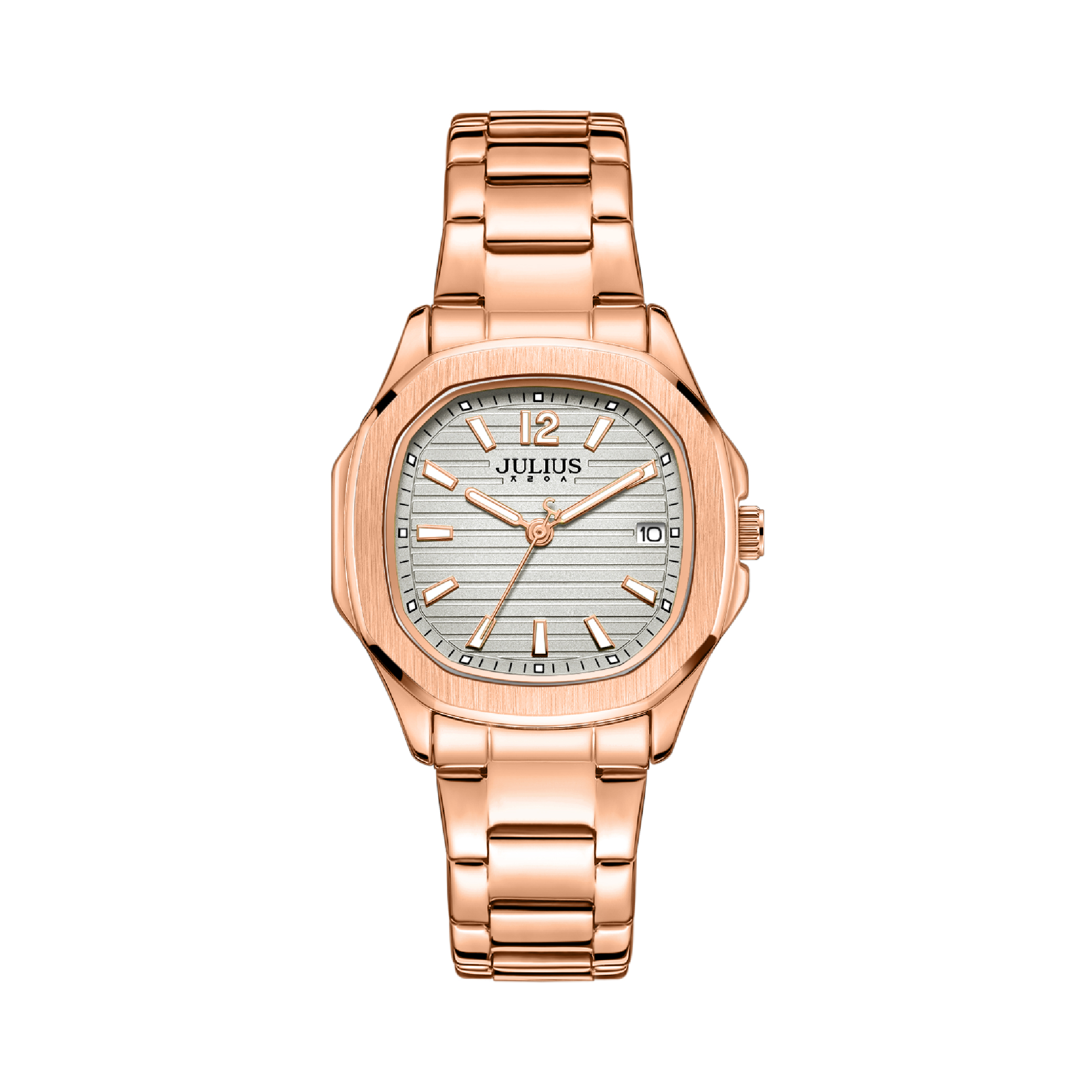 นาฬิกา Julius JA-1468 F สายสแตนเลส สีโรสโกลด์