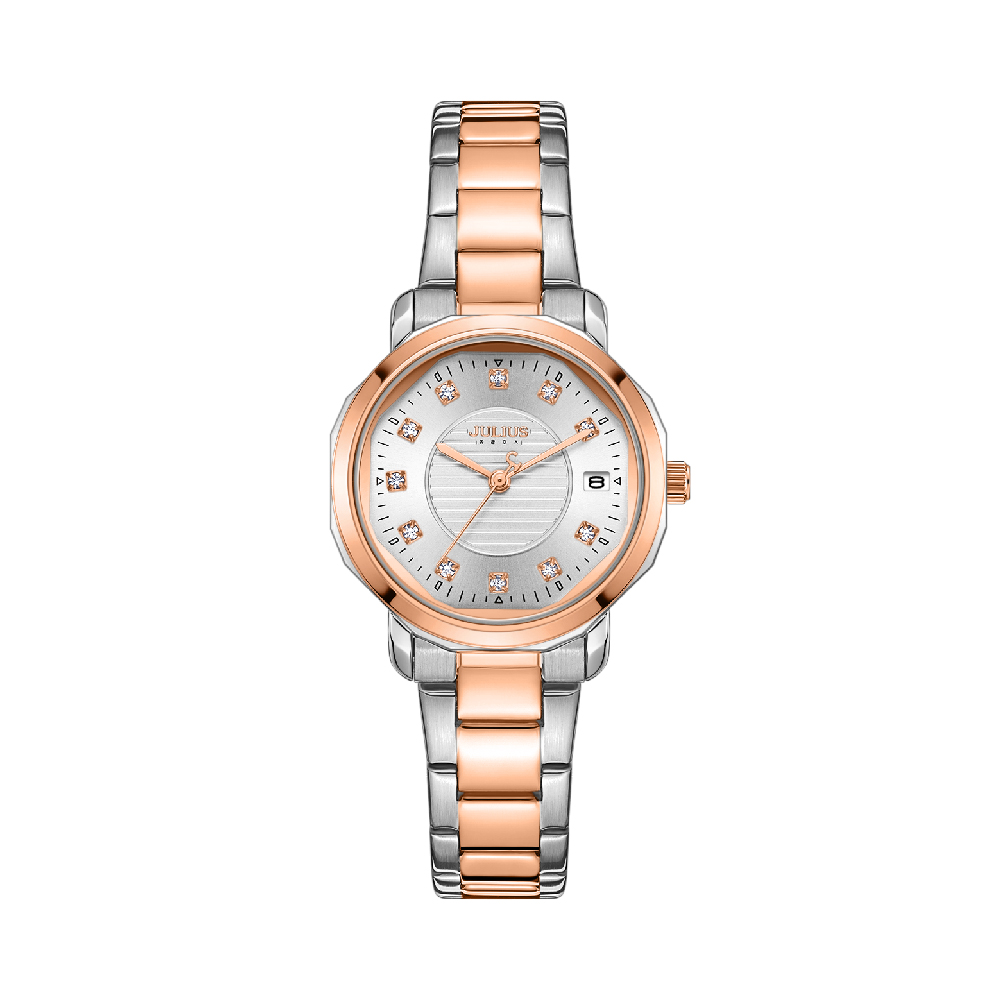 นาฬิกา Julius JA-1469 I สายสแตนเลส สีเงิน-โรสโกลด์