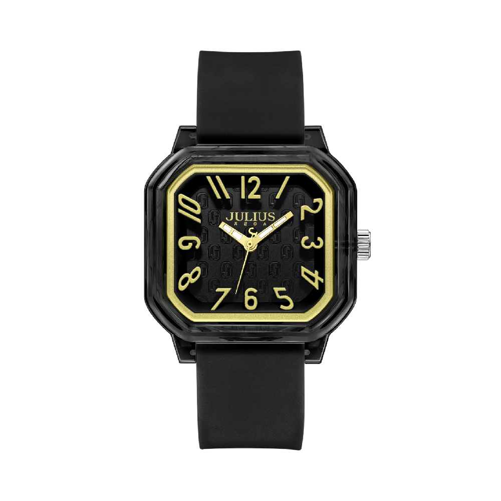 นาฬิกา Julius JA-1491 G สายซิลิโคน สีดำ