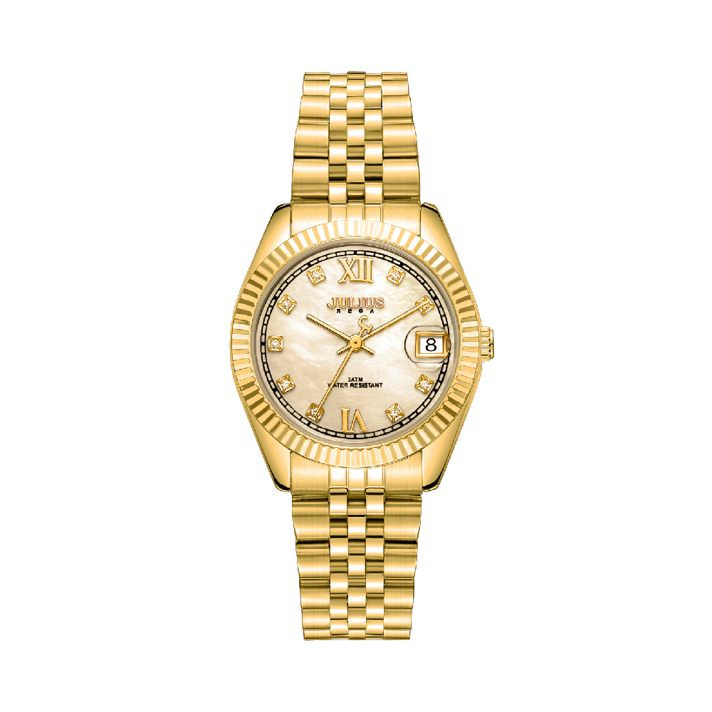 นาฬิกา Julius JA-1498 C สายสแตนเลส สีทอง