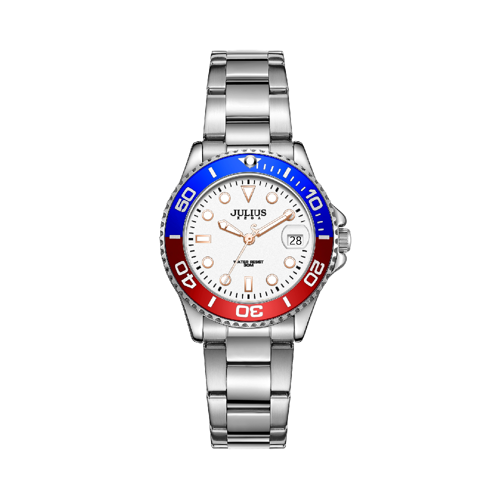 นาฬิกา Julius JA-1499 B สายสแตนเลส สีเงิน