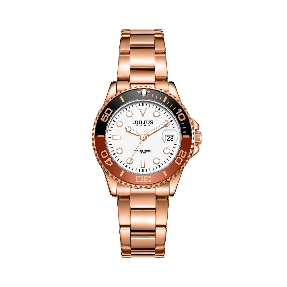 นาฬิกา Julius JA-1499 F สายสแตนเลส สีโรสโกลด์