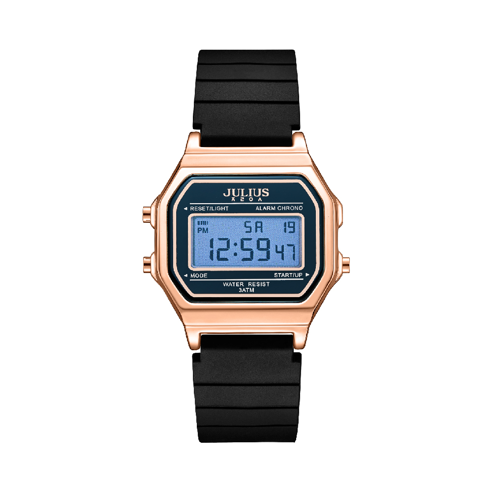 นาฬิกา Julius JA-1505 E สายซิลิโคน สีดำ