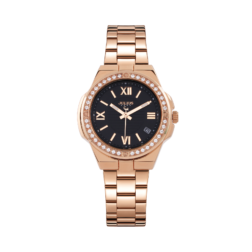 นาฬิกา Julius JA-1506 E สายสแตนเลส สีโรสโกลด์