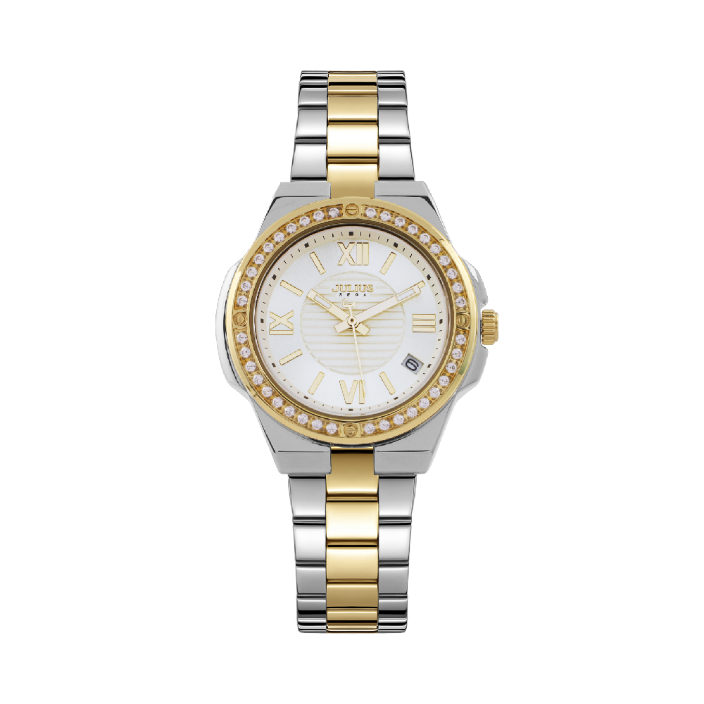 นาฬิกา Julius JA-1506 F สายสแตนเลส สีสองกษัตริย์