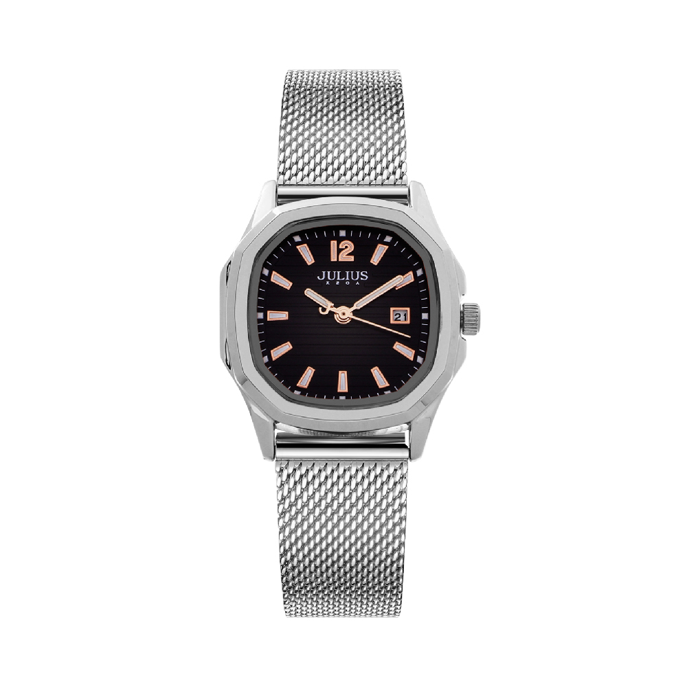 นาฬิกา Julius JA-1510 B สายสแตนเลส สีเงิน