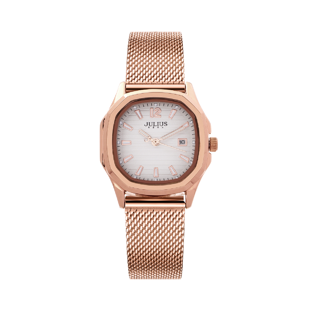 นาฬิกา Julius JA-1510 E สายสแตนเลส สีโรสโกลด์