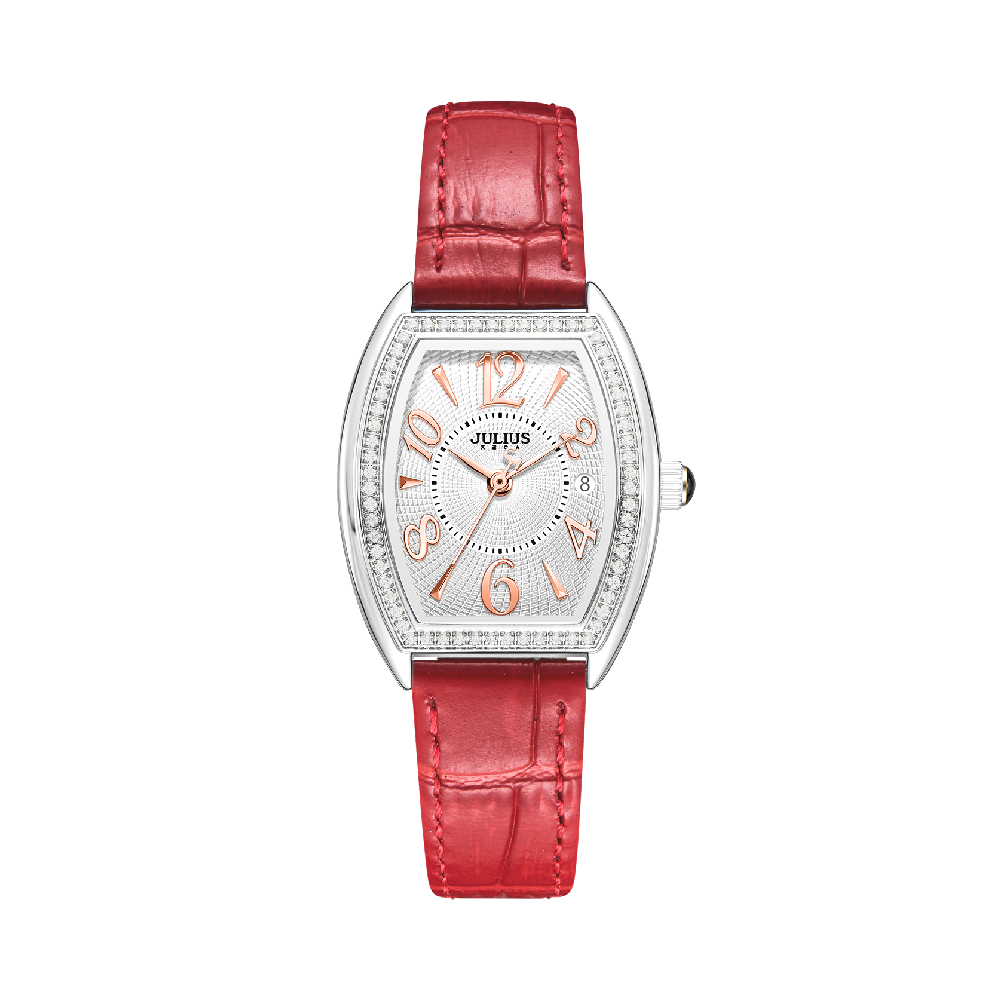 นาฬิกา Julius JA-1515 A สายหนัง สีแดง
