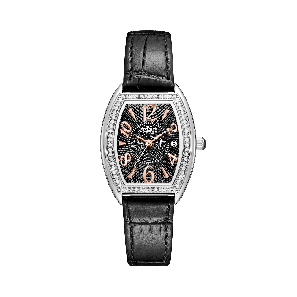 นาฬิกา Julius JA-1515 B สายหนัง สีดำ