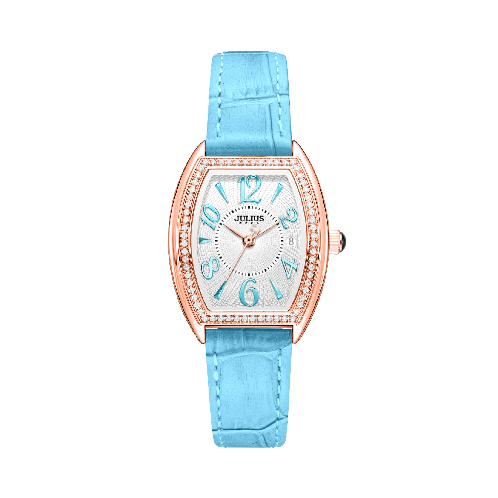 นาฬิกา Julius JA-1515 D สายหนัง สีฟ้า