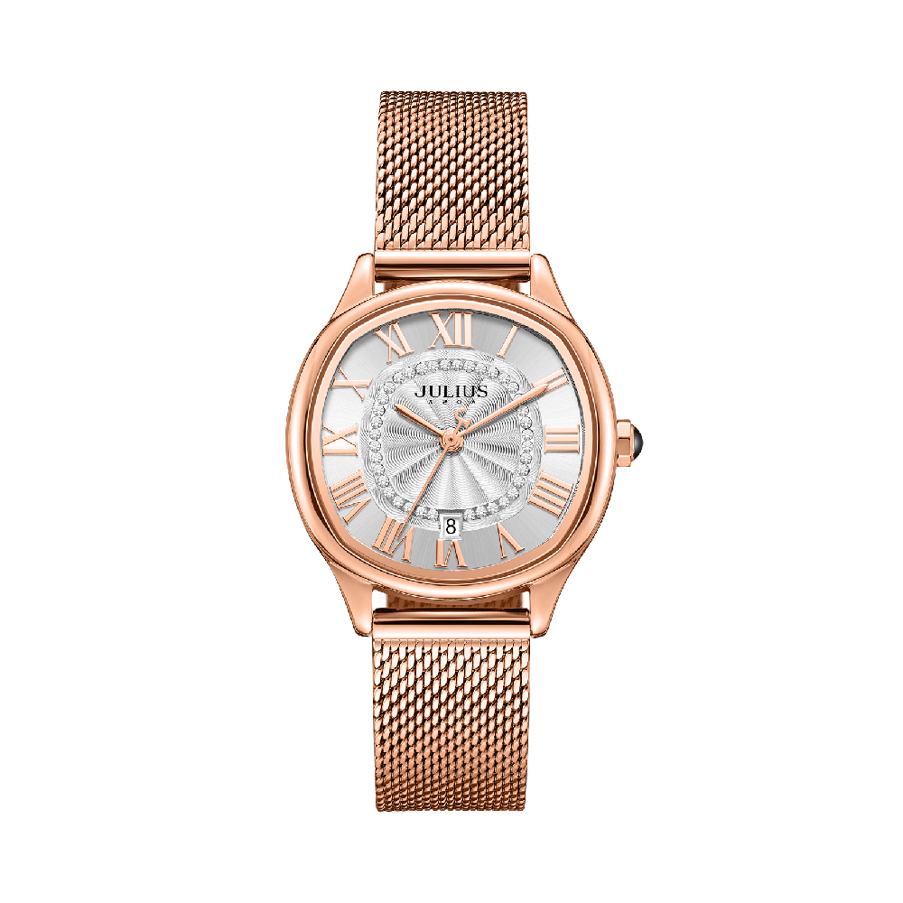 นาฬิกา Julius JA-1518 E สายสแตนเลส สีโรสโกลด์