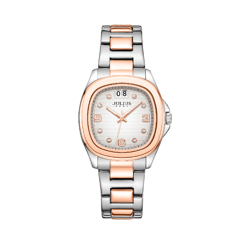 นาฬิกา Julius JA-1519 H สายสแตนเลส สีสองกษัตริย์