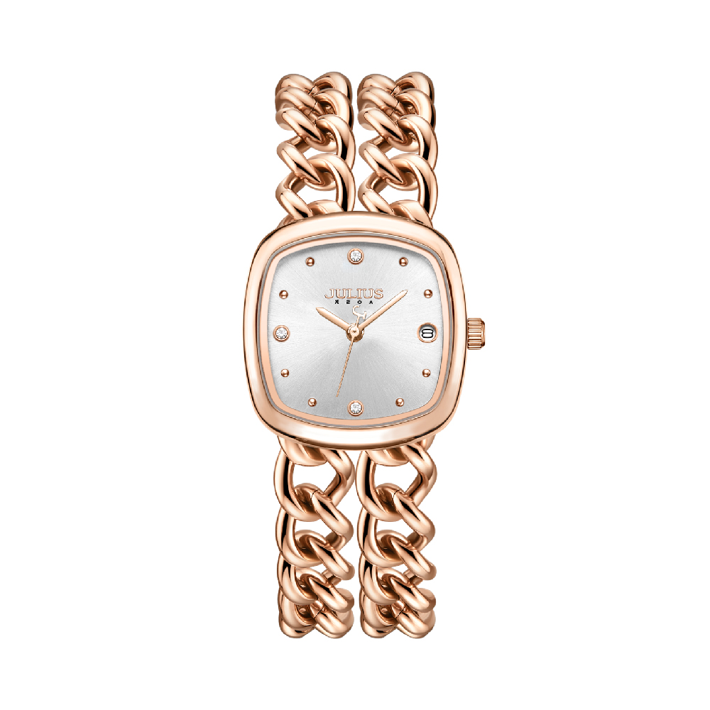 นาฬิกา Julius JA-1520 E สายสแตนเลส สีโรสโกลด์