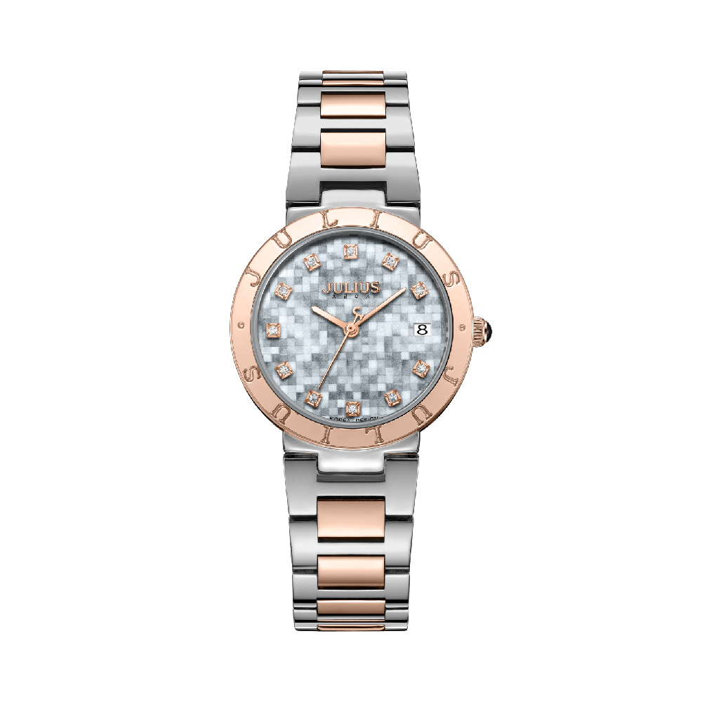 นาฬิกา Julius JA-1535 H สายสแตนเลส สีสองกษัตริย์