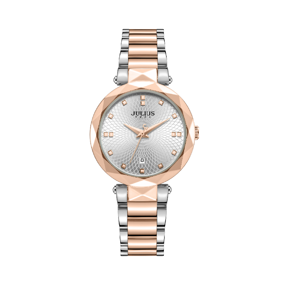 นาฬิกา Julius JA-1549 F สายสแตนเลส สีสองกษัตริย์
