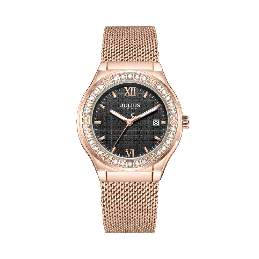 นาฬิกา Julius JA-1550 D สายสแตนเลส สีโรสโกลด์