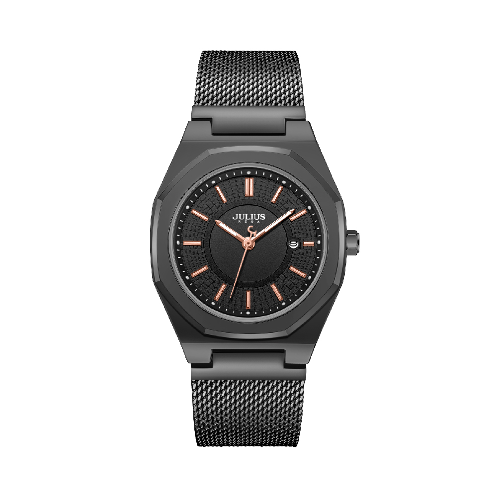 นาฬิกา Julius JA-1592 F สายสแตนเลส สีดำ