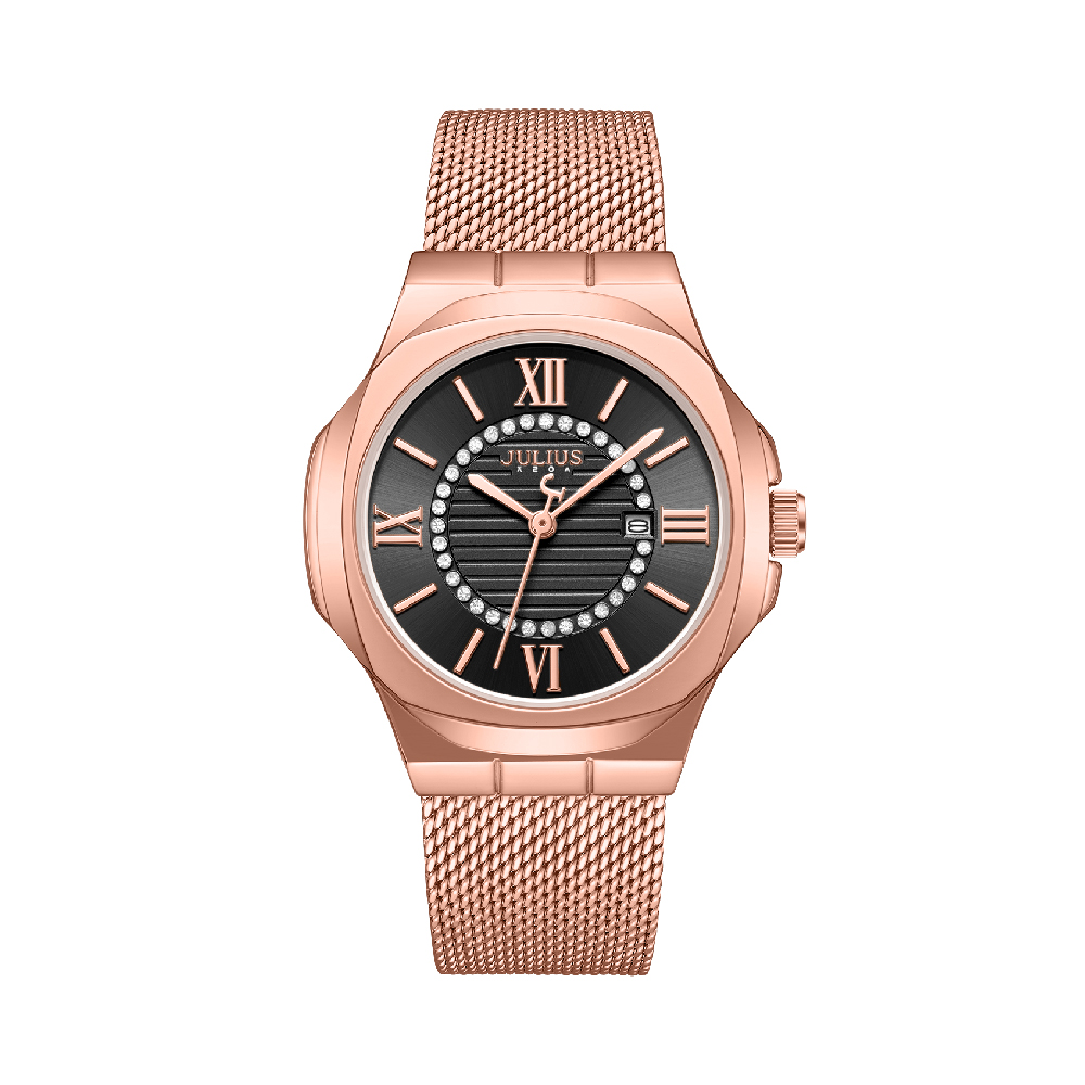นาฬิกา Julius JA-1596 E สายสแตนเลส สีโรสโกลด์