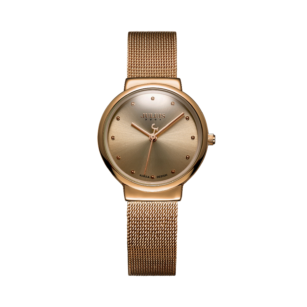 นาฬิกา Julius JA-426 LC สายสแตนเลสถัก สีน้ำตาล