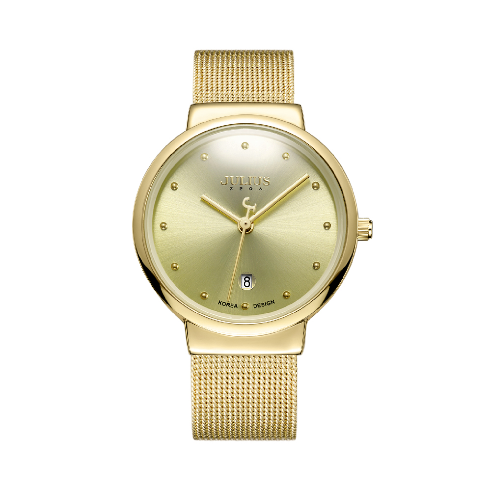 นาฬิกา Julius JA-426 MA สายสแตนเลสถัก สีทอง